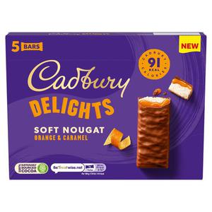 Cadbury Delights Soft Nougat Orange & Caramel 5X22g