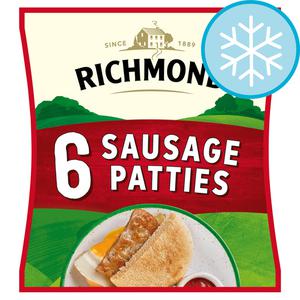 Richmond 6 Sausage Patties Frozen 342G