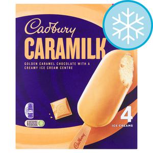 Cadbury Caramilk Ice Cream Sticks 4 X 90Ml