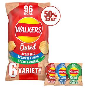 Walkers Baked Variety Crisps 6 X 22G