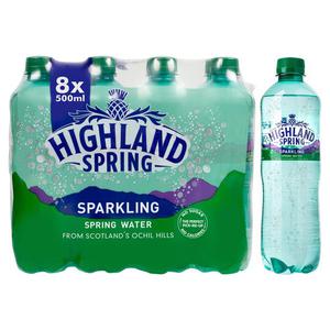 Highland Spring Sparkling Water 8X500ml