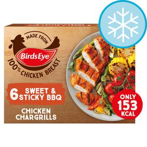 Birds Eye 6 Sweet & Sticky Bbq Chicken Chargrills 522G