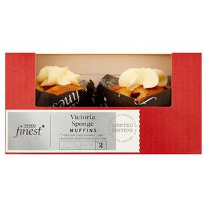 Tesco Finest Victoria Sponge Muffins 2 Pack