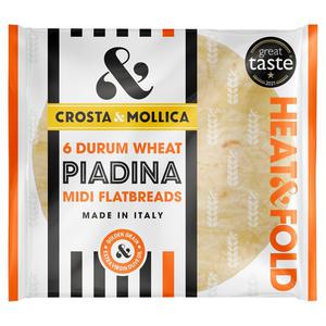 Crosta & Mollica 6 Durum Wheat Piadina Midi Flatbreads 240G