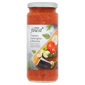 Tesco Finest Tomato, Aubergine & Ricotta Pasta Sauce 340G