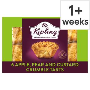 Mr Kipling 6Pack Apple Pear& Custard Crumble Tarts