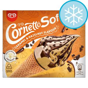 Cornetto Ice Cream Soft Caramel & Hazelnut 4X140ml