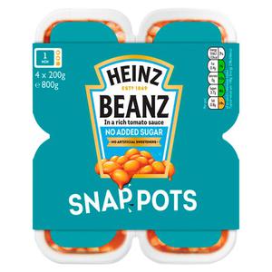 Heinz Baked Beans No Added Sugar 4 Pack 4 X 200G