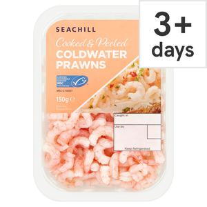 Icelandic Seachill Seachill Cooked& Peeled Cold Water Prawns 150G