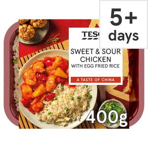 Tesco T, Sweet & Sour Chicken & Egg Fried Rice 400G