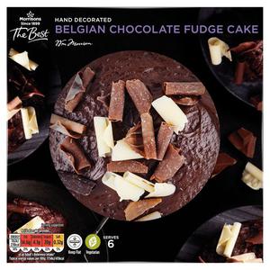 Morrisons The Best Hand Decorated Belgian Chocolate Fudge Cake Serves 6