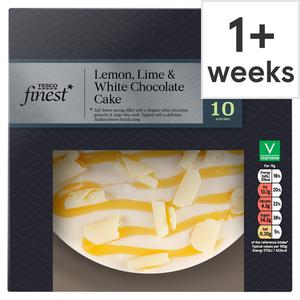 Tesco Finest Lemon, Lime & White Chocolate Cake