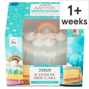 Tesco Rainbow Drip Cake