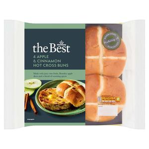 Morrisons The Best Bramley Apple & Cinnamon Hot Cross Buns