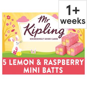 Mr Kipling Lemon & Raspberry Mini Batts 5 Pack