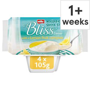 Muller Bliss Lemon Greek Style Yogurt 4X105g