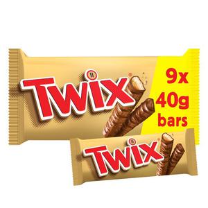 Mars Twix Twin Chocolate Bars Multipack 9 X 40g