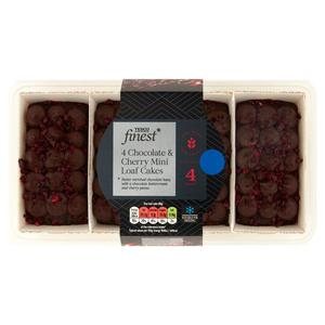 Tesco Finest 4 Chocolate & Cherry Mini Loaf Cakes