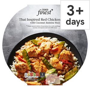 Tesco Finest Thai Inspired Red Chicken Curry & Rice 400G