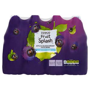 Tesco T.Fruit Splash Apple & Blackcurrant 12X250ml