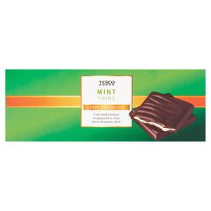 Tesco Dark Chocolate Mint Thins 180G