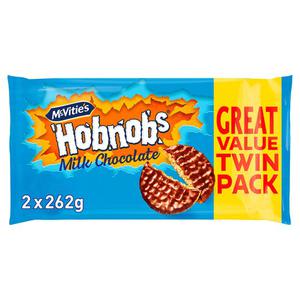 Mcvities Milk Chocolate Hobnob Biscuits 2 X 262G