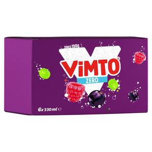 Vimto Zero Carbonated Fruit Juice 6X330ml