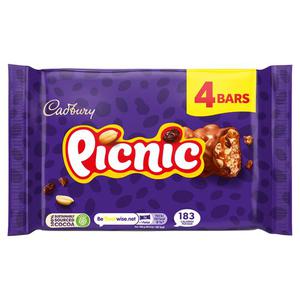 Cadbury Picnic Chocolate Bars Multipack 4 X 38g