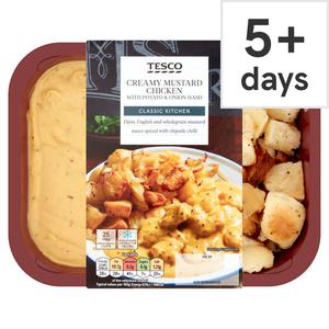 Tesco Creamy Mustard Chicken With Potato & Onion Hash 400G