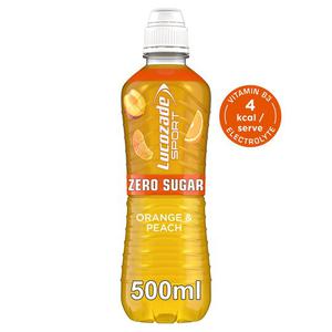 Lucozade Sport Zero Sugar Orange & Peach 500Ml