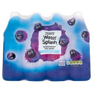 Tesco Water Splash Blackcurrant 12X300ml