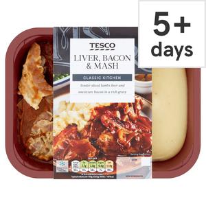 Tesco Liver, Bacon & Mash 400G