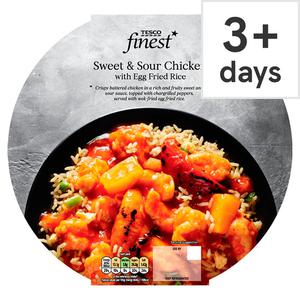 Tesco Finest Sweet & Sour Chicken & Egg Fried Rice 400G