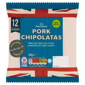 Morrisons 12 Butchers Style Pork Chipolatas