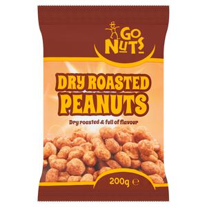 Go Nuts Dry Roasted Peanuts 200g