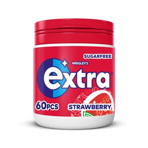 Extra Strawberry Flavour Sugarfree Chewing Gum Bottle 60 Pieces