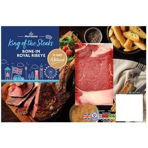 Morrisons King Of The Steaks Bone - In Royal Ribeye - 21 Days Matured