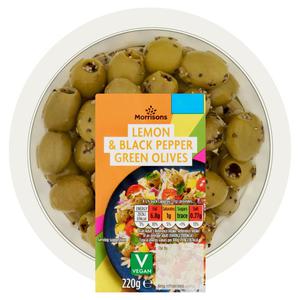 Morrisons Lemon & Black Pepper Olives