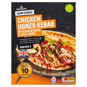 Morrisons Slow Cook Chicken Doner Kebab With Chilli Kebab Sauce