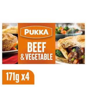 Morrisons The Best Pukka 4 Beef & Vegetable Pies