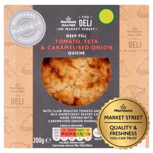 Morrisons Market Street Deli Sunblushed Tomato, Feta & Caramelised Onion Quiche