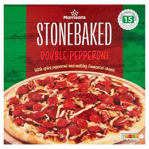 Morrisons Double Pepperoni Stonebake Pizza