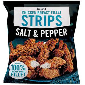 Iceland Salt and Pepper Chicken Breast Fillet Strips 500g