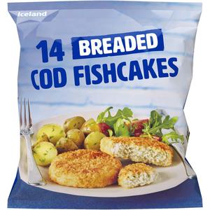 Iceland Breaded Cod Fish Cakes 700g