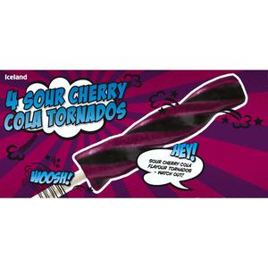 Iceland 4 Sour Cherry Cola Tornados 280g