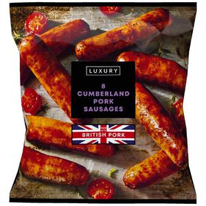 Iceland Luxury 8 Cumberland Pork Sausages 480g