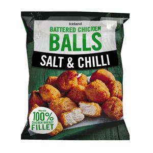 Iceland Salt and Chilli Battered Chicken Balls 490g