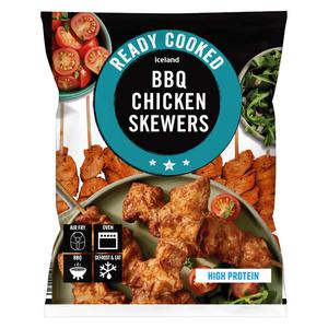 Iceland Ready Cooked BBQ Chicken Skewers 340g