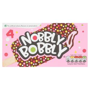 Nobbly Bobbly Strawberry & Chocolate Nobbly Ice Lolly 4 x 60ml