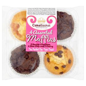 CakeBasket 4 Assorted Muffins